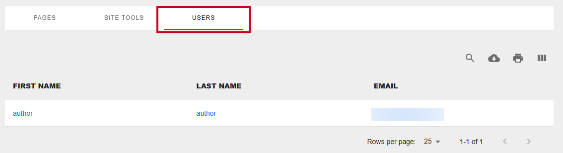 The tab labeled Users.