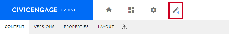 Web Evolve's Live Edit button.