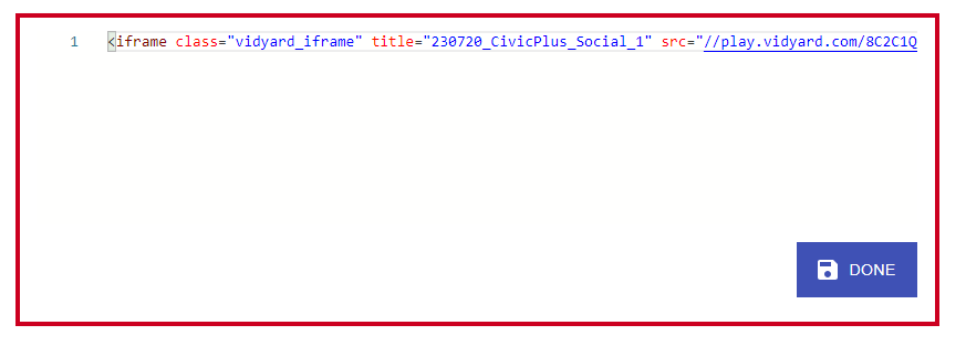 Embed code.