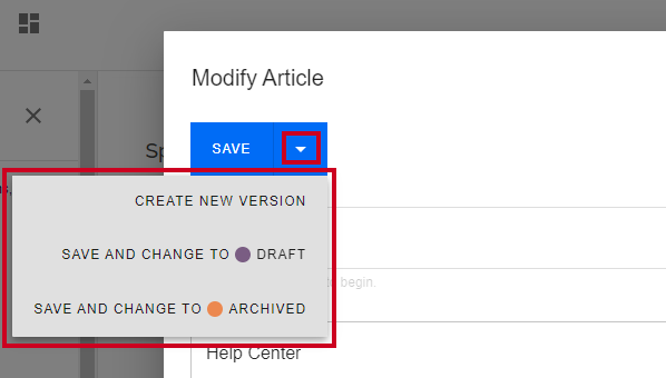 Modify content status.