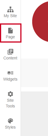 The Page tool lets you manage a page and its properties.