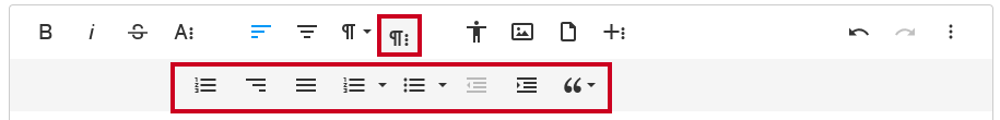 Text Editor more paragraph formatting.