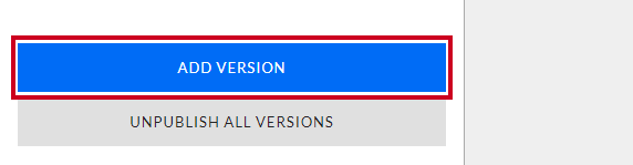 The Add Version button in Web Evolve's old user interface.