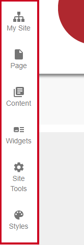Municipal Websites Evolve's Live Edit menu.