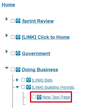 Evolve, Site Map, New Test Page for Adding a Mega Menu.