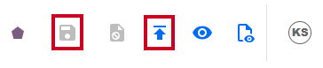 Evolve, Pages, Save Icon and Publish Icon.