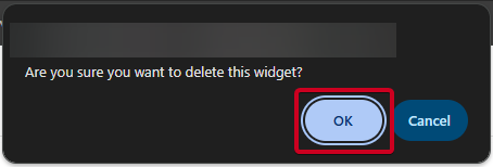 The button labeled OK in the confirmation modal.