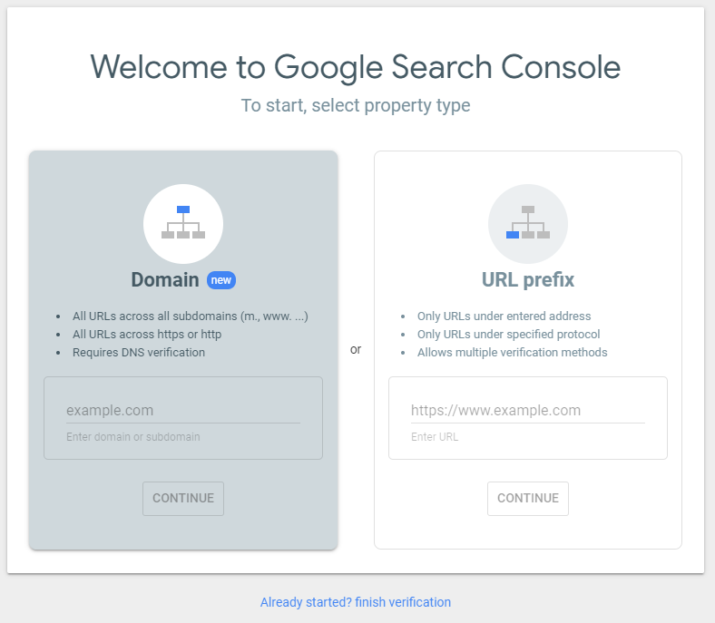 The Google Search Console box.
