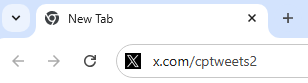 An example image of an X URL entered into the URL field of a browser.