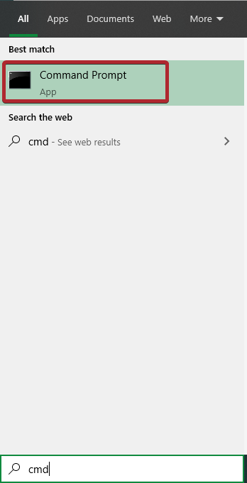 The app labeled Command Prompt.