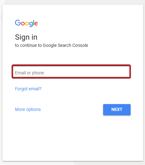 The text entry field labeled Email or phone.