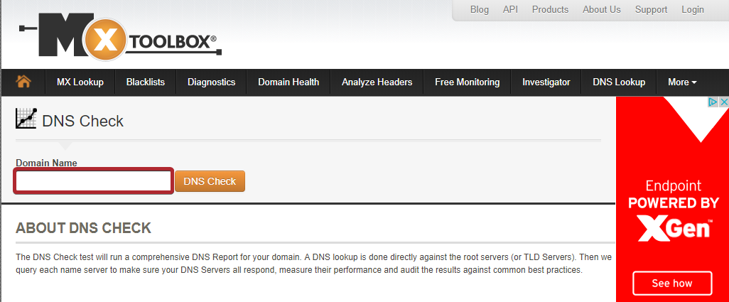 The text entry field labeled Domain Name.