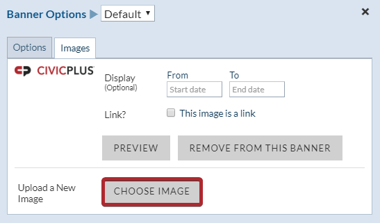 Evolve, Theme Manager, Choose Image.