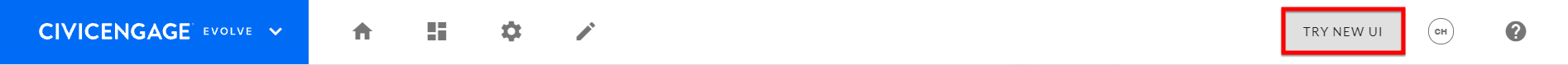 The button labeled Try New UI in the top-right corner of the page.