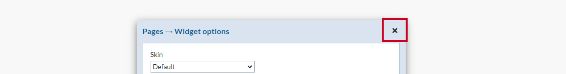 exit widget field option