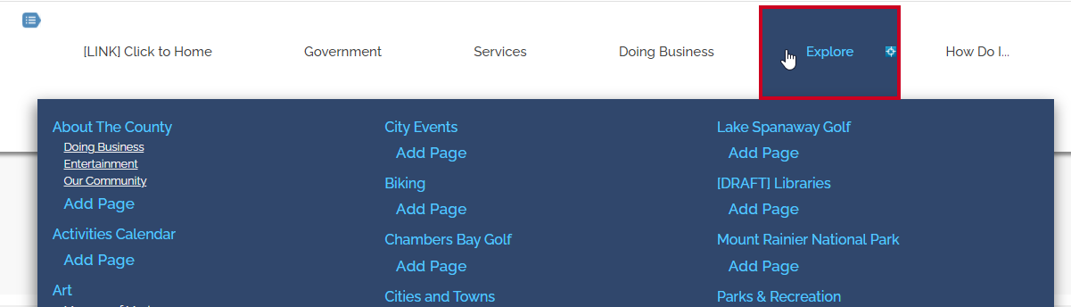 hover over mega menu
