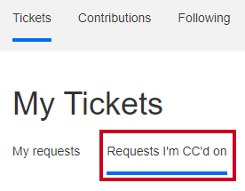 requests ccd on