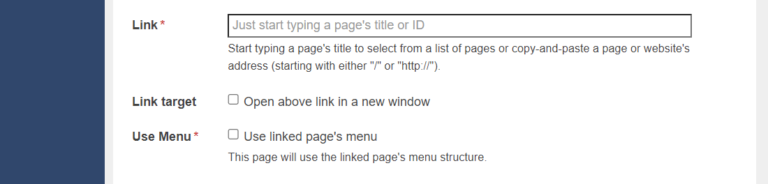 Link Options