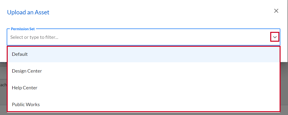 Select a Permission Set
