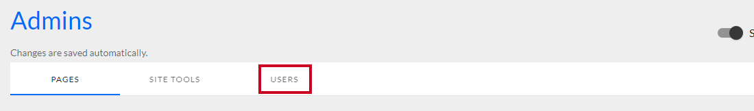 The tab labeled Users.